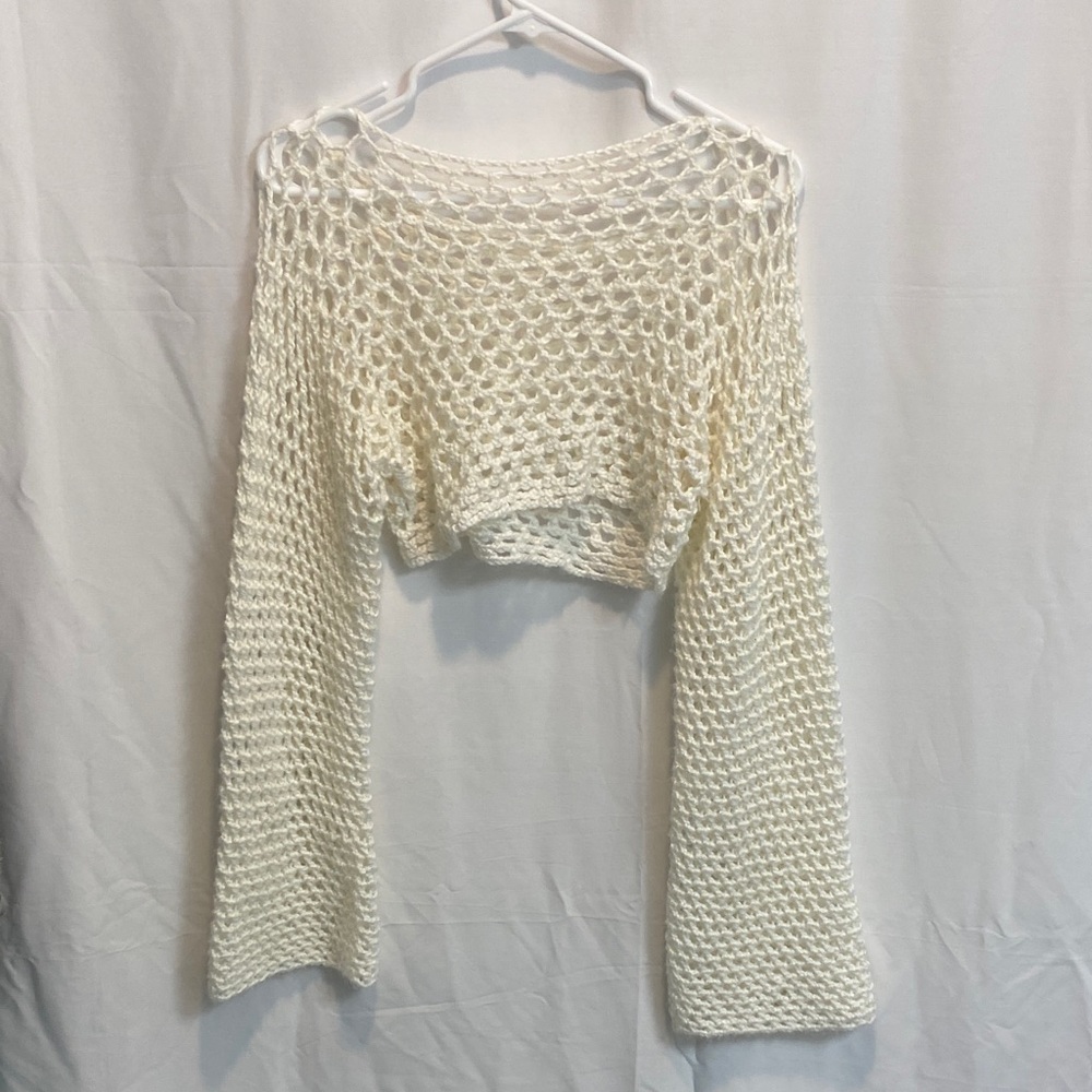 Elegant Cream Knit Sweater (handmade)